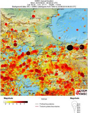 regional magnitude historical seismicity