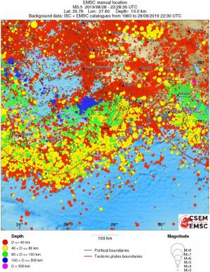 regional historical seismicity
