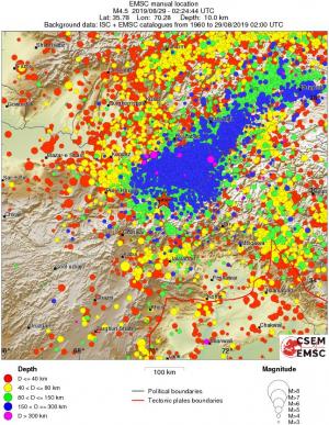 regional historical seismicity