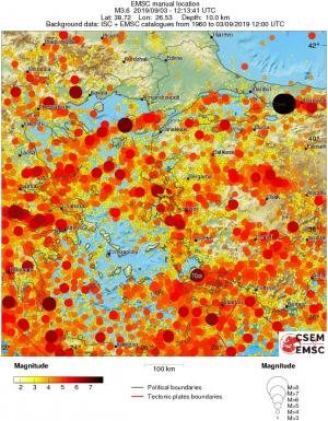 regional magnitude historical seismicity