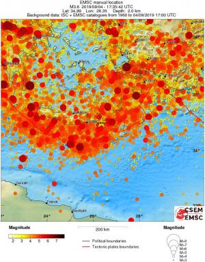 regional magnitude historical seismicity