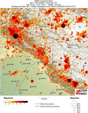 regional magnitude historical seismicity