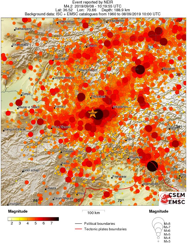 regional magnitude historical seismicity