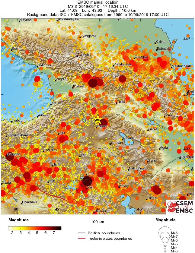 regional magnitude historical seismicity