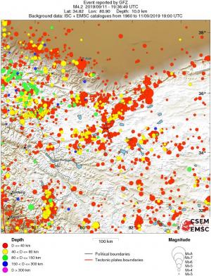 regional historical seismicity