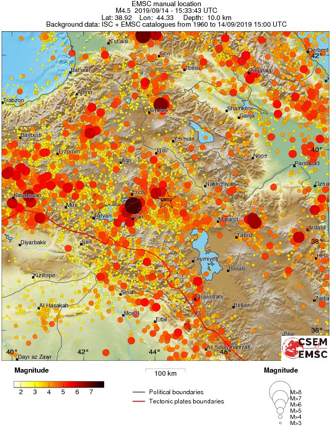 regional magnitude historical seismicity