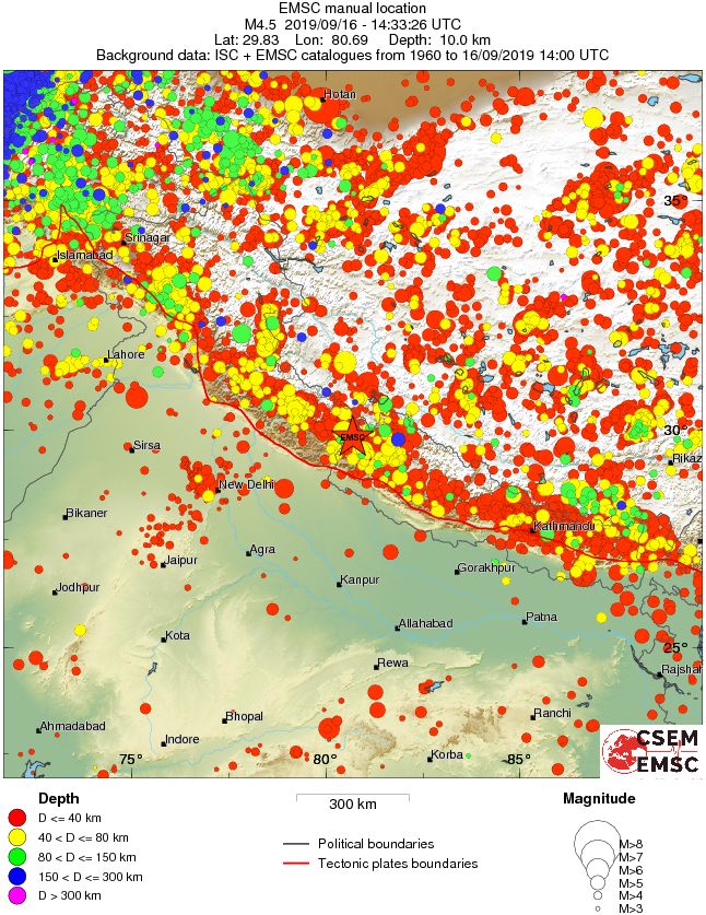 wide historical seismicity