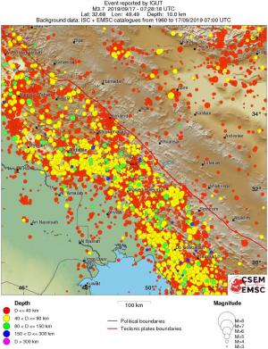 regional historical seismicity