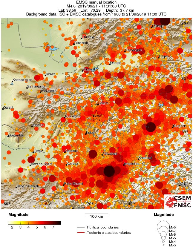 regional magnitude historical seismicity