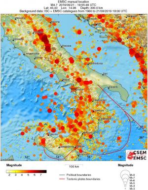 regional magnitude historical seismicity