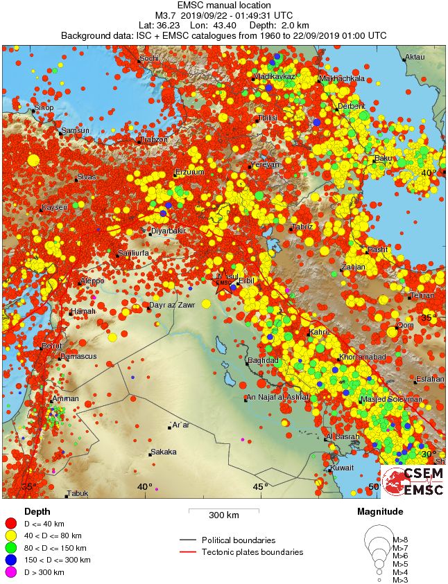 wide historical seismicity