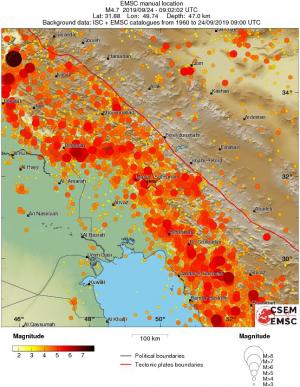 regional magnitude historical seismicity