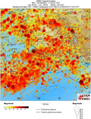 regional magnitude historical seismicity