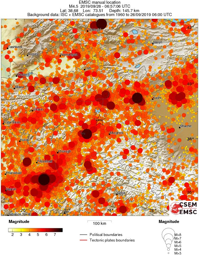 regional magnitude historical seismicity