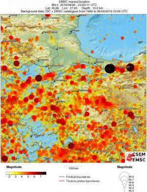 regional magnitude historical seismicity