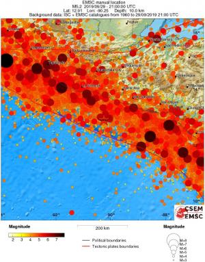 regional magnitude historical seismicity