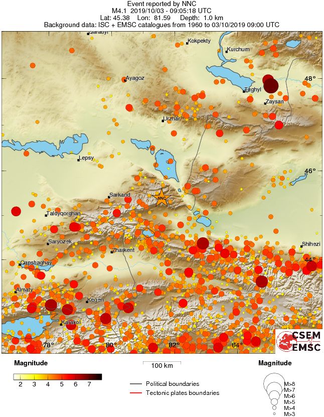regional magnitude historical seismicity