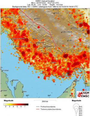 regional magnitude historical seismicity