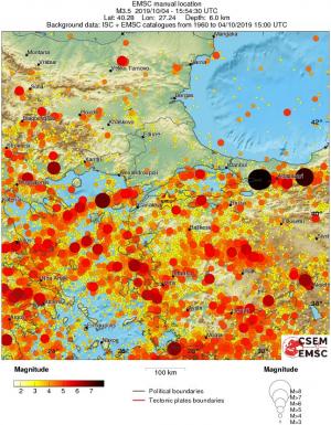regional magnitude historical seismicity