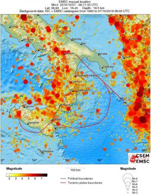regional magnitude historical seismicity