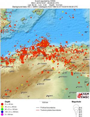 regional historical seismicity