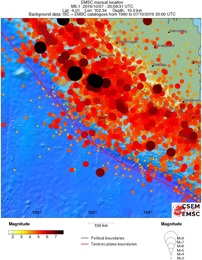 regional magnitude historical seismicity
