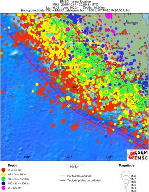 regional historical seismicity