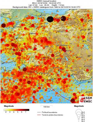 regional magnitude historical seismicity