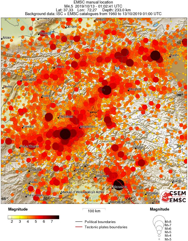 regional magnitude historical seismicity