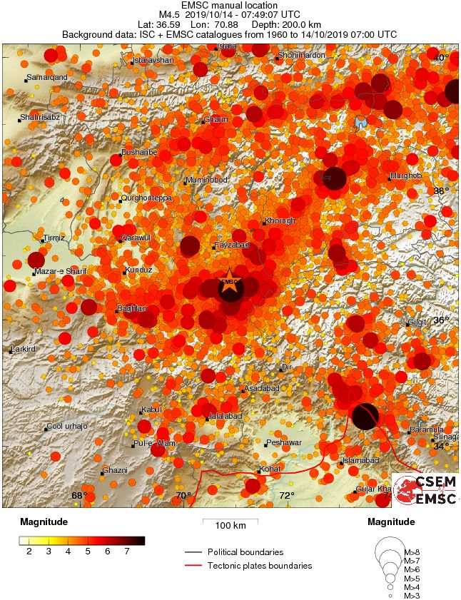 regional magnitude historical seismicity