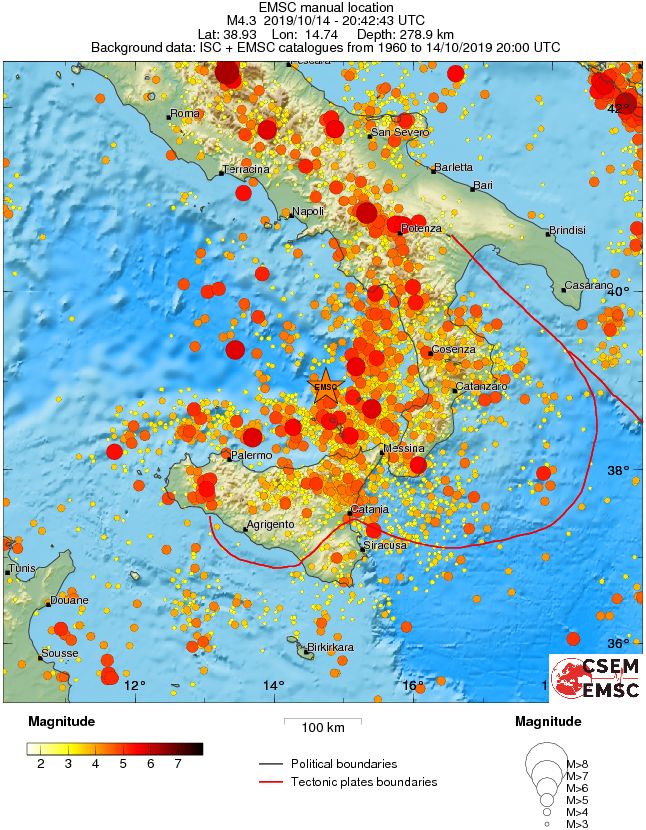 regional magnitude historical seismicity
