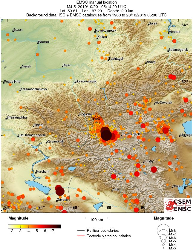 regional magnitude historical seismicity