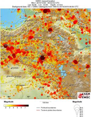 regional magnitude historical seismicity