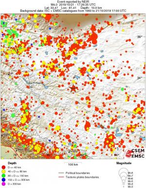 regional historical seismicity