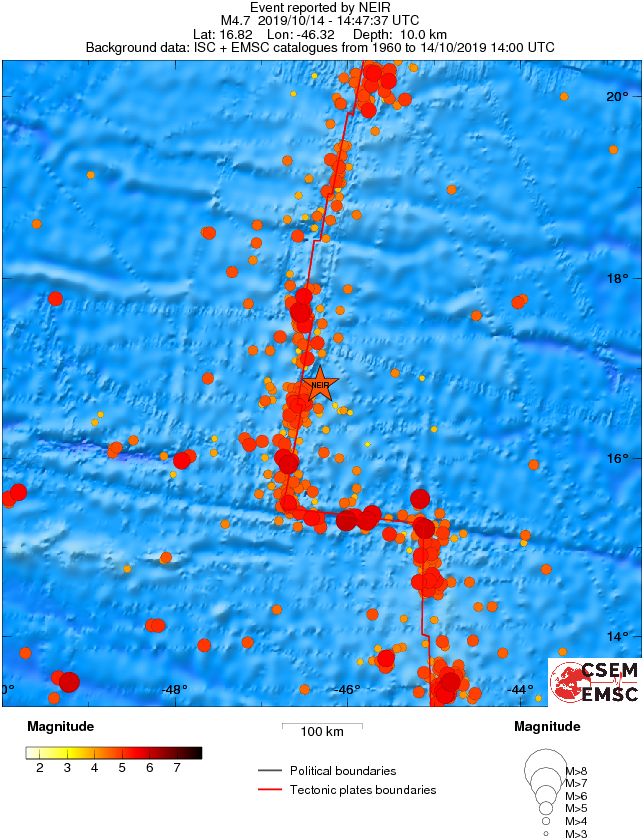 regional magnitude historical seismicity