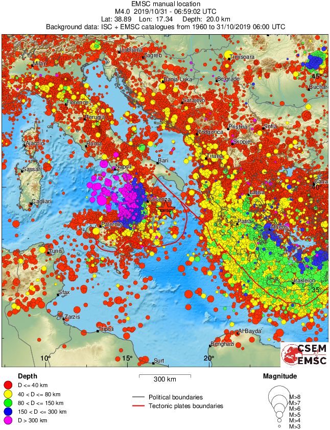 wide historical seismicity