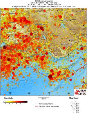 regional magnitude historical seismicity