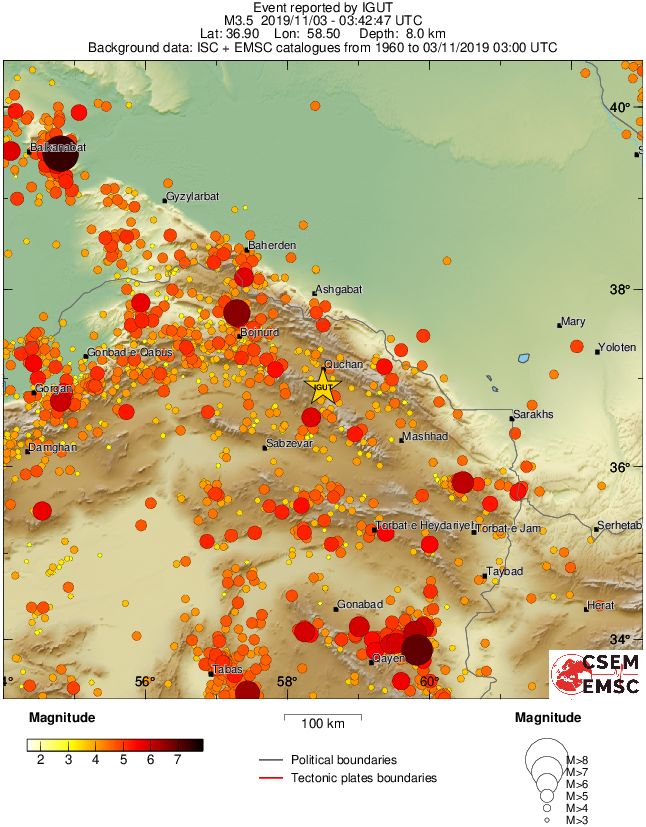 regional magnitude historical seismicity