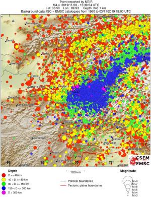 regional historical seismicity