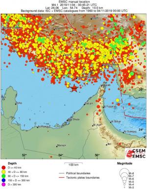 regional historical seismicity