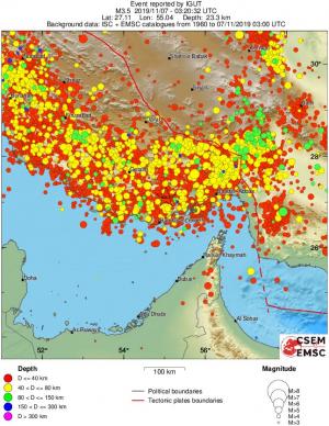regional historical seismicity