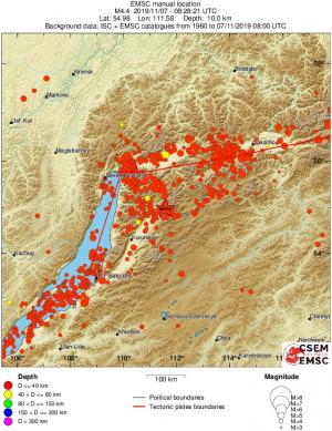 regional historical seismicity