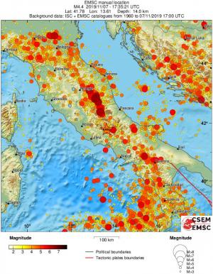 regional magnitude historical seismicity
