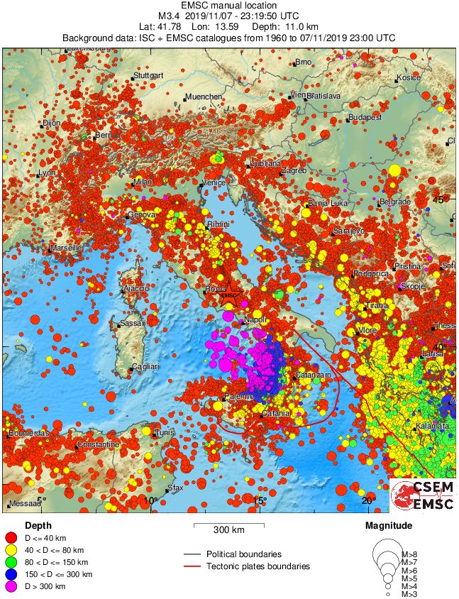 wide historical seismicity
