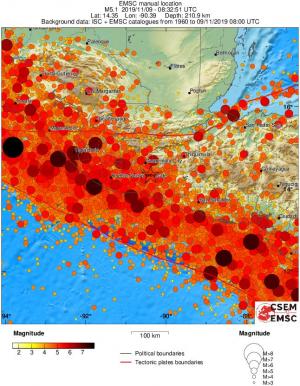 regional magnitude historical seismicity