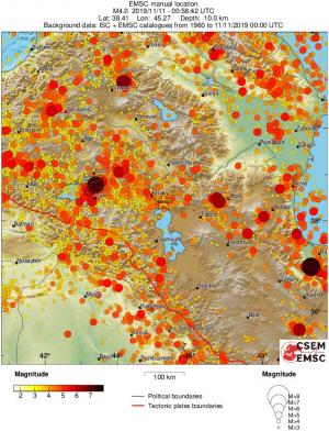 regional magnitude historical seismicity