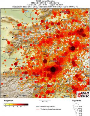 regional magnitude historical seismicity