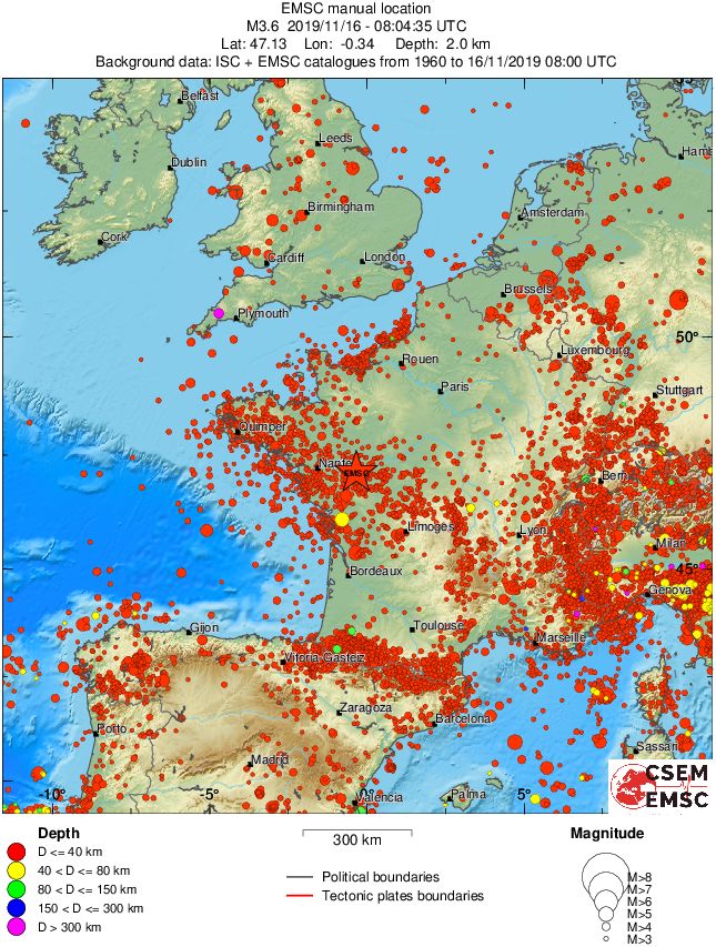 wide historical seismicity