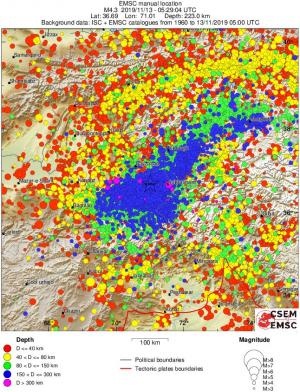 regional historical seismicity
