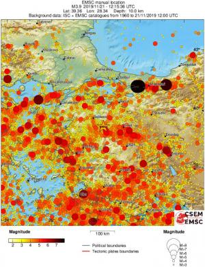 regional magnitude historical seismicity
